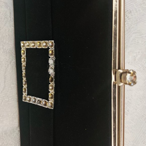 Vintage 1960s Black Rhinestone Clutch by John Hort - Picture 8 of 8